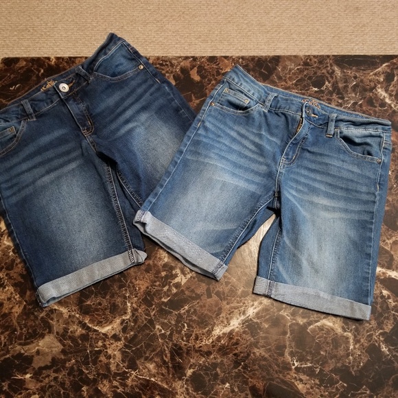 Justice Girls Bermuda Jean Shorts Lot of 5 - Picture 2 of 4